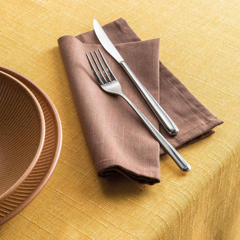 Tovaglia Senape antimacchia 155x180 cm - 6 posti 1TX503.180 X L'Oca Nera 