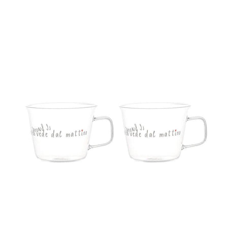 Set 2 tazze colazione Il buongiorno si vede dal mattino
