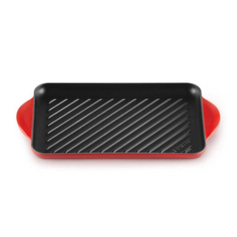 Grill rettangolare Tradition in ghisa vetrificata ciliegia 32 cm