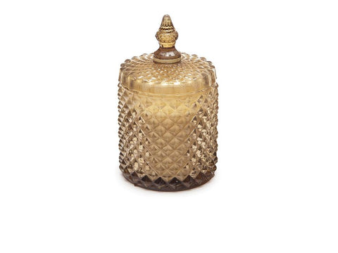 BARATTOLO IN VETRO C/CANDELA VANIGLIA