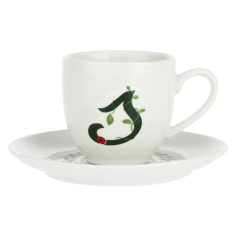 Tazza Caffè con piattino Lettera 'S' Solotua