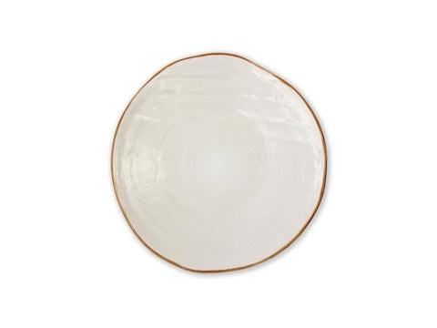 Mediterraneo Piatto Dessert in Gres Bianco