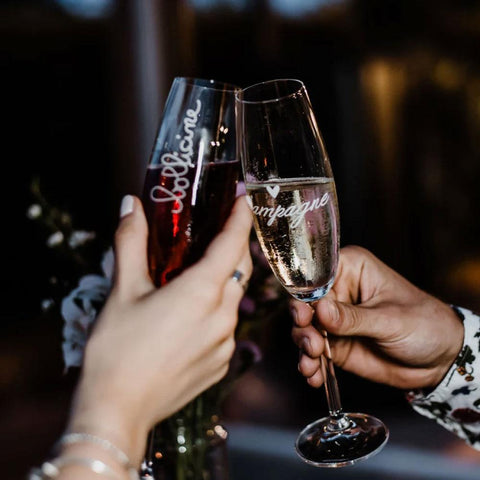 Set 2 calici flute Bollicine