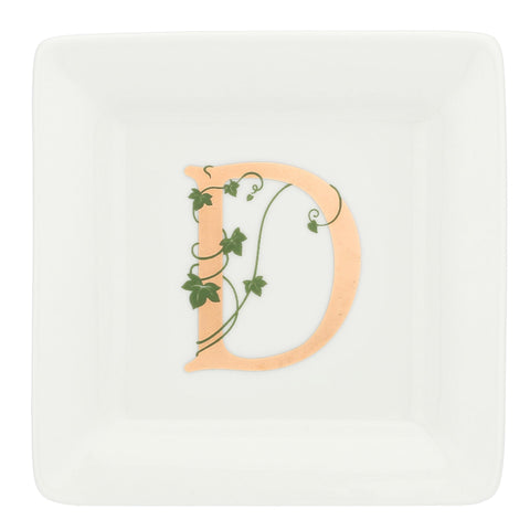Gift box Piattino Quadrato con lettera 'D' Adorato