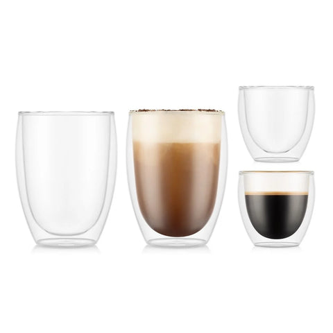 Set 4 bicchieri, doppia parete, 0.08 le 0.35 l Bodum