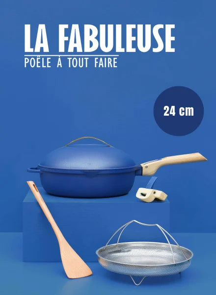 La favolosa padella 24 cm  blu (zaffiro) cookut