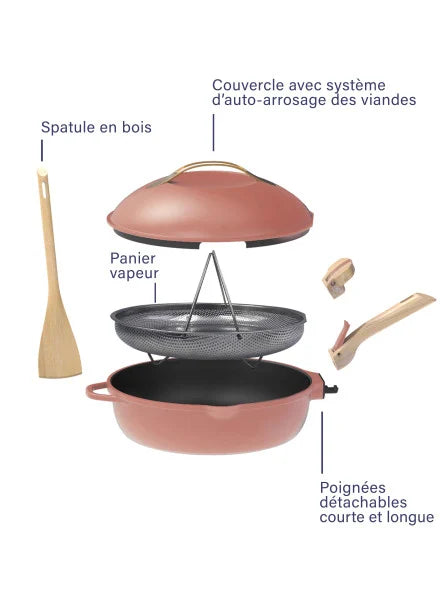 La favolosa padella 28cm  peonia (pivoine) cookut