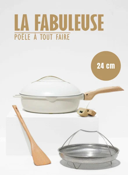 La favolosa padella 24 cm  bianco (meringue) cookut