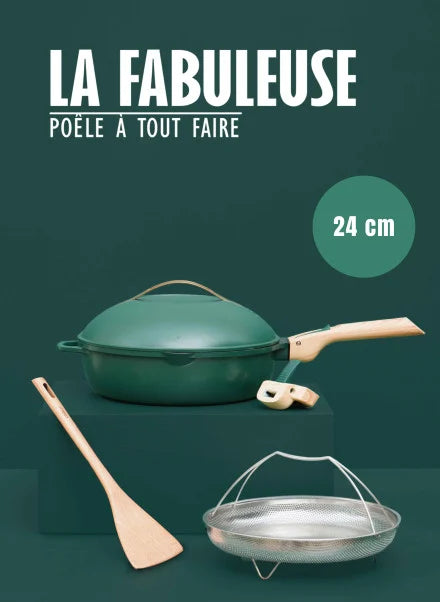 La favolosa padella 28 cm  verde (baldacchino) cookut