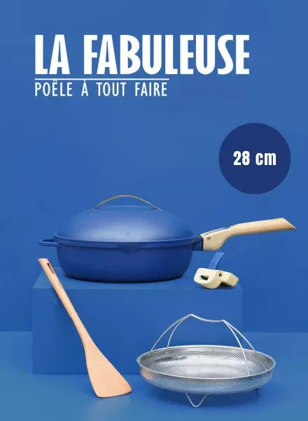 La favolosa padella 28 cm  blu (zaffiro) cookut
