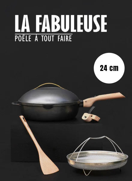 La favolosa padella 24 cm  nero (meteora) cookut