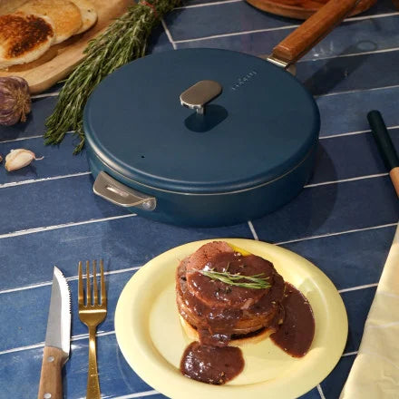 Meravigliosa padella in acciaio inossidabile 24 cm mirtillo cookut