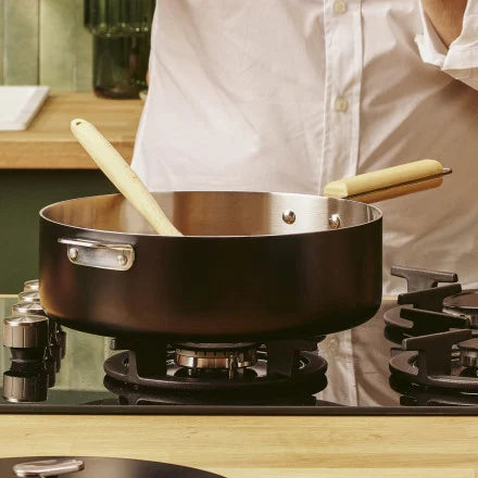 Meravigliosa padella in acciaio inossidabile 24 cm nero (grafite) cookut