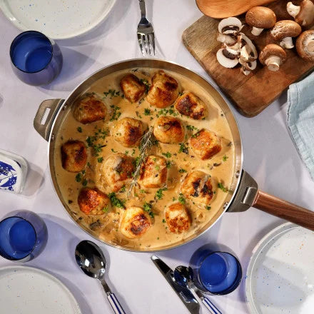 Meravigliosa padella in acciaio inossidabile 24 cm mirtillo cookut