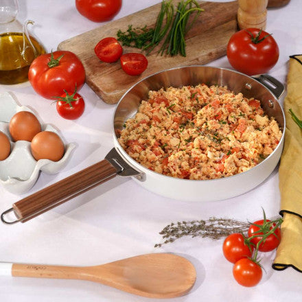 Meravigliosa padella in acciaio inossidabile 24 cm bianco (polaire) cookut