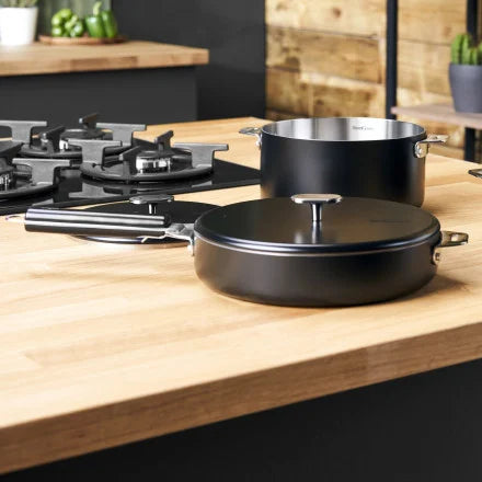 Meravigliosa padella in acciaio inossidabile 28cm nero (grafite) cookut