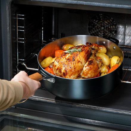 Meravigliosa padella in acciaio inossidabile 28 cm nero (grafite) cookut