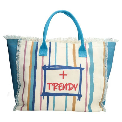 Borsa mare 36 x 22 cm Good Vibes  Azzurro Tognana
