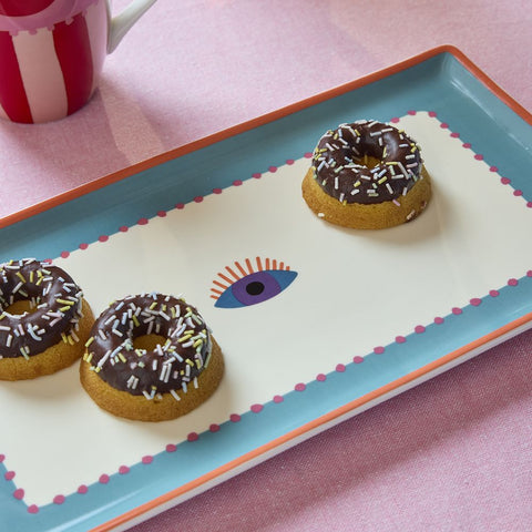 Piatto rettangolare Occhio 32 x 17 cm Madame New Bone China Tognana