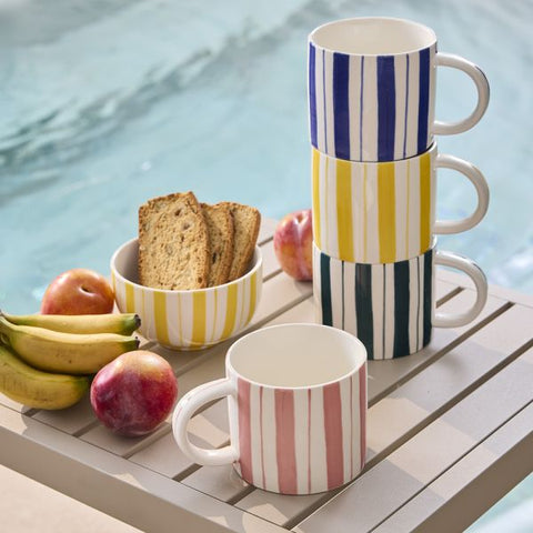 Mug 330 cc Stripes New Bone China Verde Tognana