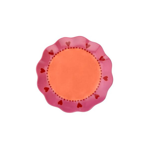 Piatto dessert cuori 20 cm Madame New Bone China Multicolor Linea New Milk&Coffee tognana