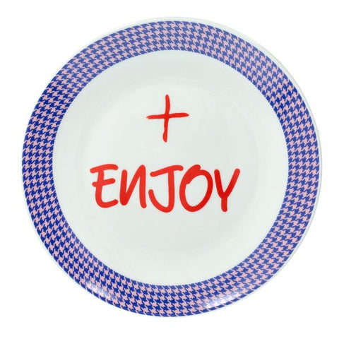 Piatto dessert 20,5 cm Good Vibes New Bone China Viola Linea New Milk&Coffee tognana