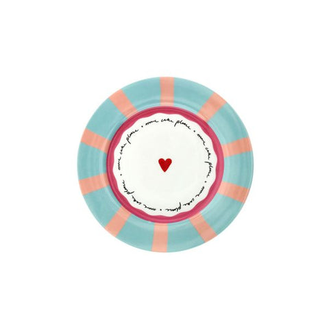 Piatto dessert cuore 20 cm Madame New Bone China Multicolor Linea New Milk&Coffee tognana