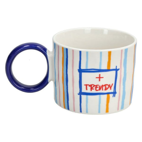 Mug 400 cc Good Vibes New Bone China Trendy Multicolor Tognana