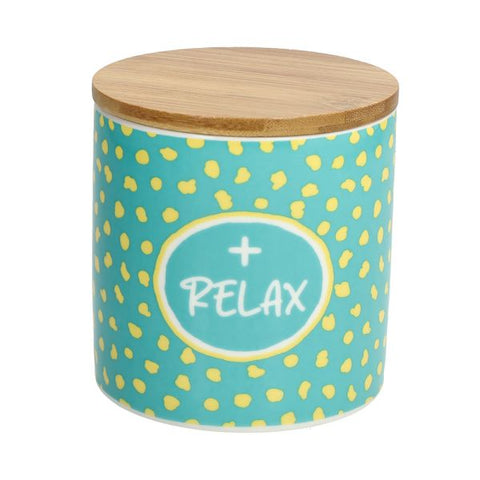 Barattolo 500 cc Good Vibes New Bone China Relax Verde Tognana