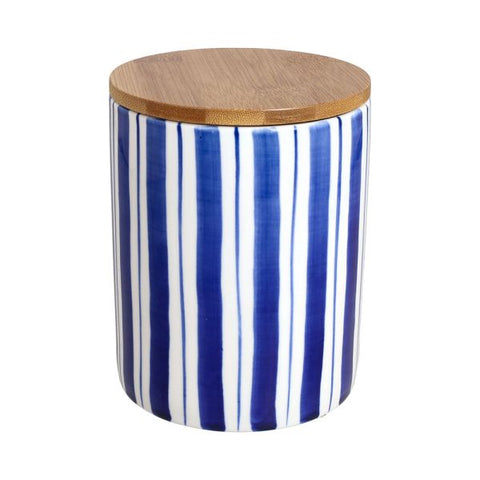 Barattolo con coperchio 1100 cc New Bone China blu Tognana