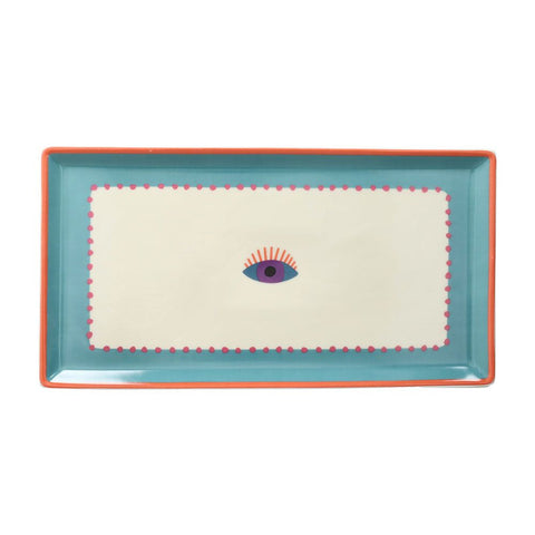 Piatto rettangolare Occhio 32 x 17 cm Madame New Bone China Tognana