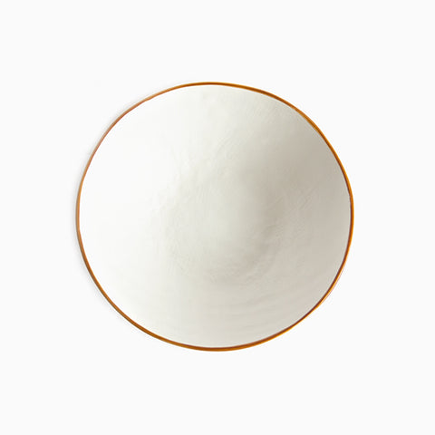 Ciotola da insalata di medie dimensioni in gres bianco Novità Home