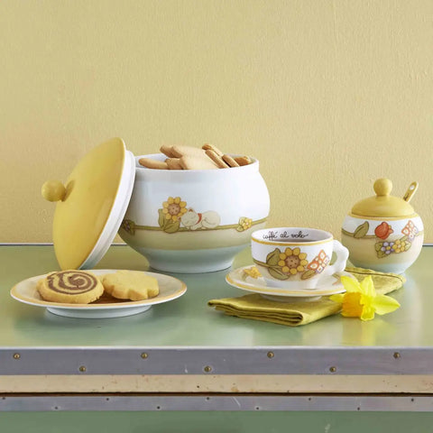 Biscottiera in porcellana Country