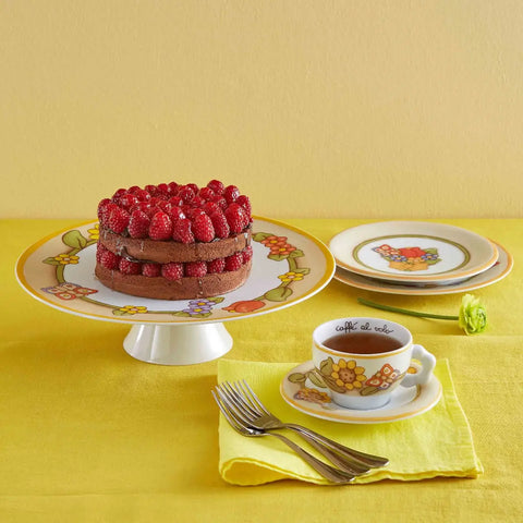 Alzata in porcellana Country