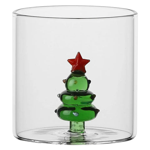 Set 2 bicchieri con albero Sorprese di Natale