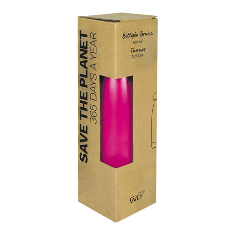 Bottiglia Termica in acciaio Inox Doppia parete Colore Magenta WD