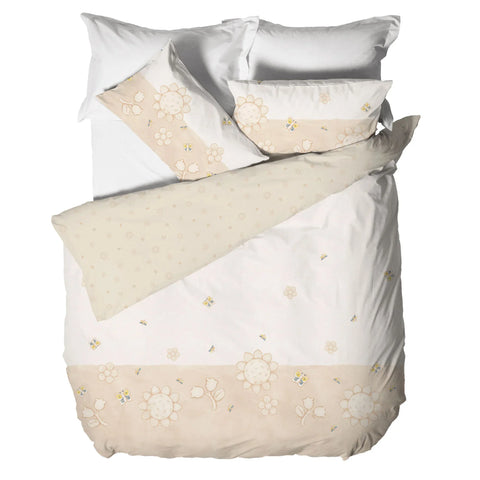 THUN® Parure Copripiumino Matrimoniale Elegance Beige