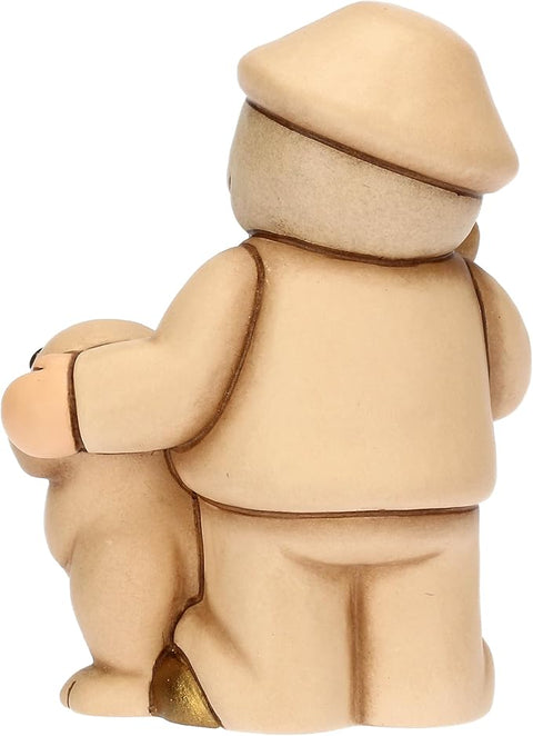 Pastore con cane in ceramica BIANCO