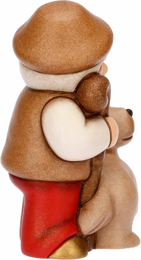 Pastore con cane in ceramica ROSSO