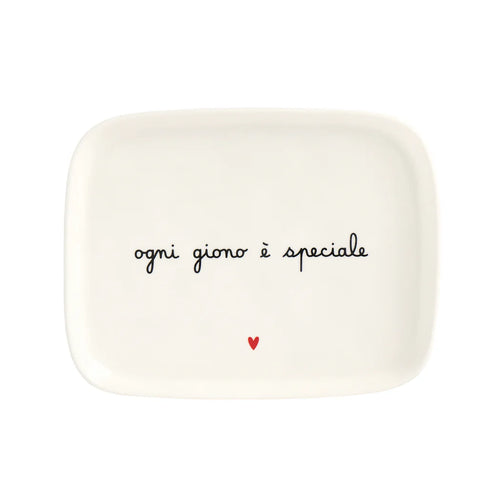 Piatto rettangolare Ogni giorno è speciale da Simple Day