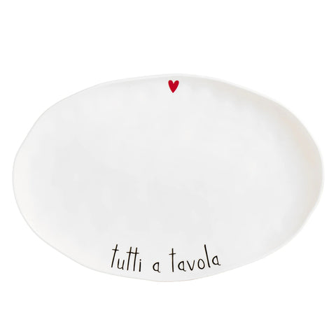 Piatto ovale Tutti a tavola da Simple Day