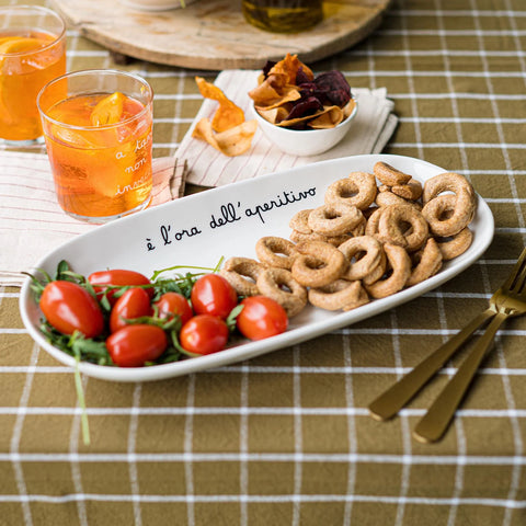 Piatto Ovale fondo 34 cm è l'ora dell'aperitivo Simple Day