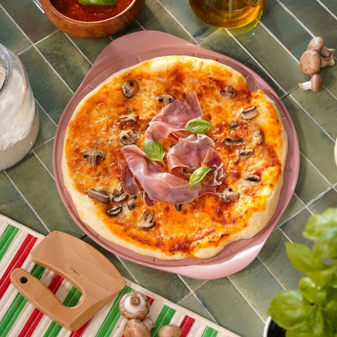 Il fantastico piatto di pizza  rosa Cookut