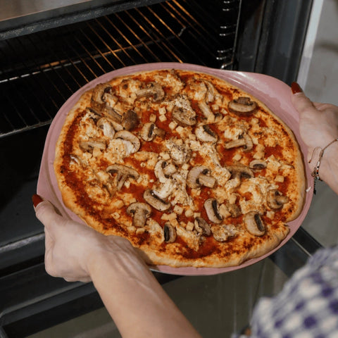Il fantastico piatto di pizza  rosa Cookut