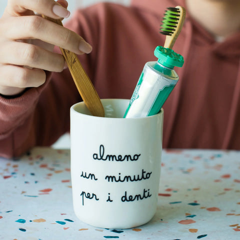 Portaspazzolino ceramica