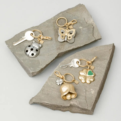 Portachiavi in metallo coccinella