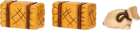Set sacco e balle di fieno in ceramica