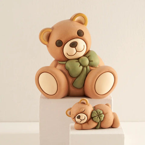 Teddy in ceramica grande con fiocco