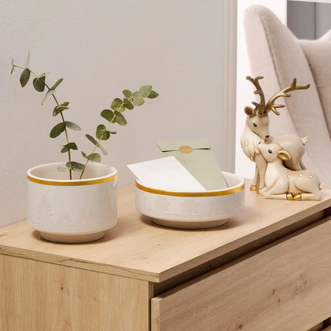 Svuotatasche in stoneware Bosco D'inverno Thun