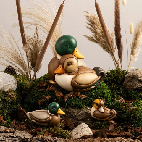 Coppia di germani in ceramica, grande Thun